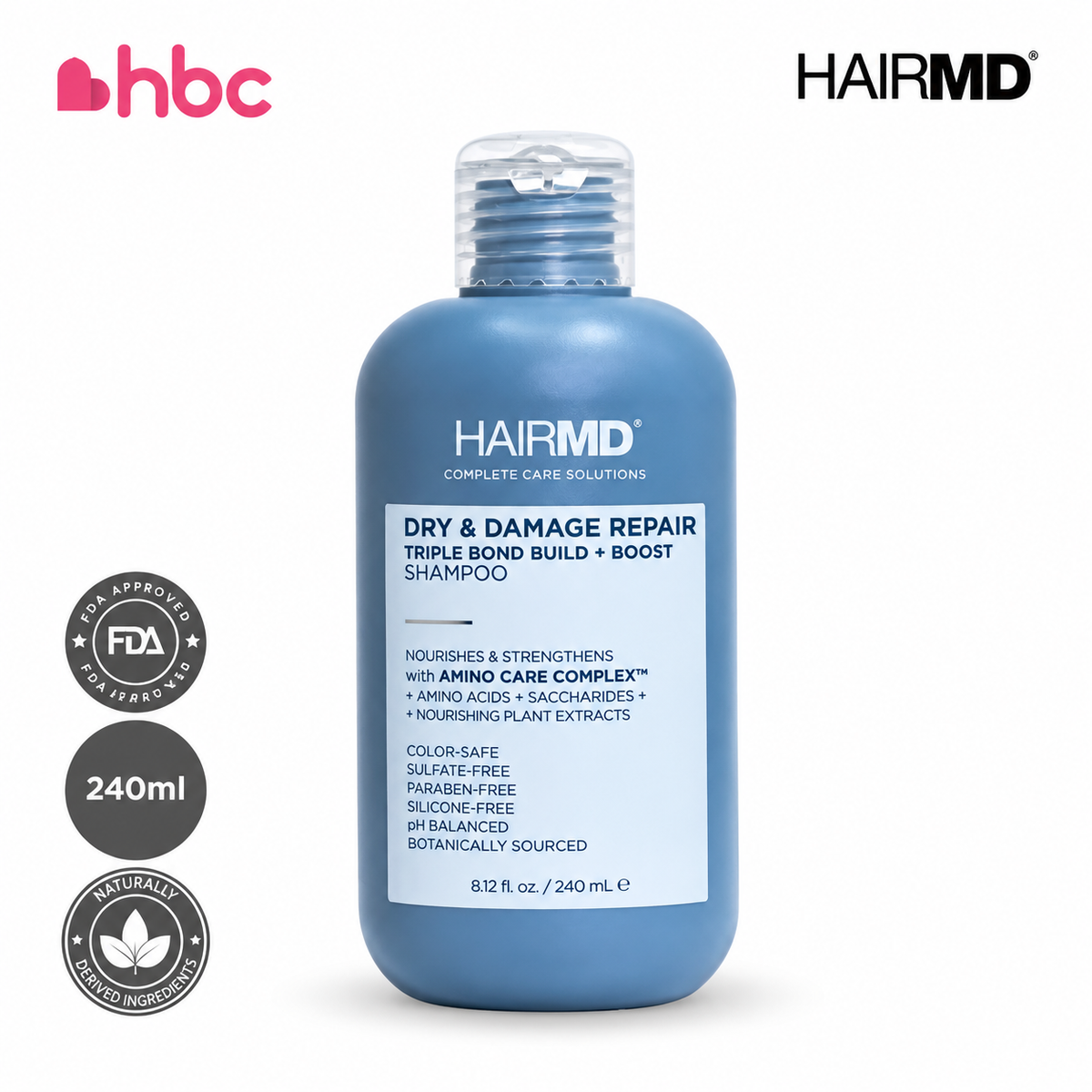 Dry and Damage Repair Triple Bond Build + Boost Shampoo 240ml